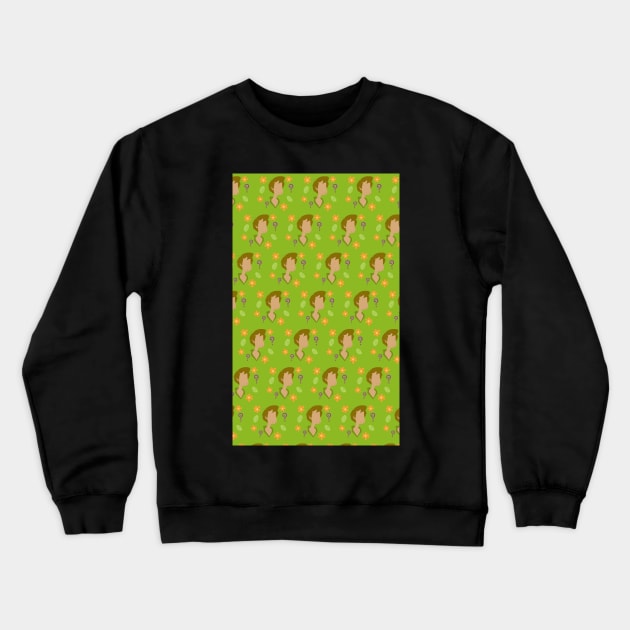 Shaggy Pattern - Light Green Crewneck Sweatshirt by karlaestrada